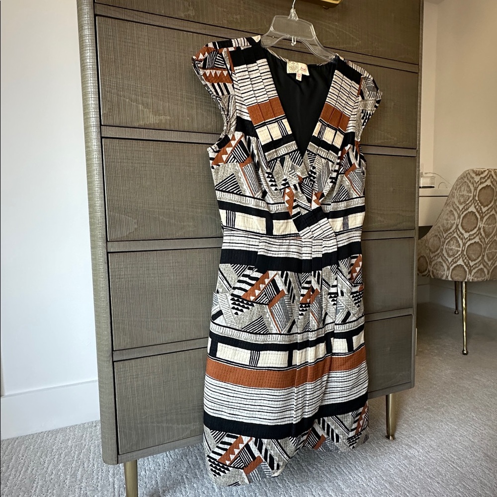 Tracy Reese - Black and White Geometric Mini Dress